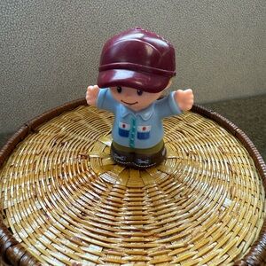 Fisher-Price Figure with Maroon Hat and Sky Blue Shirt